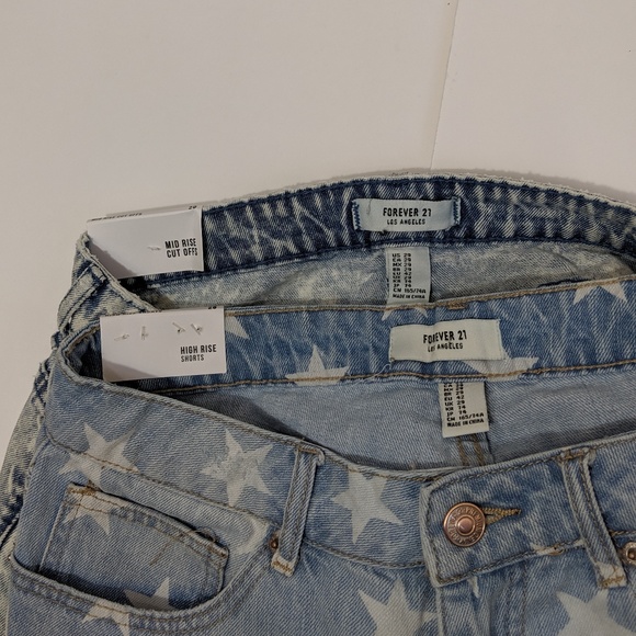 Lot of 2 Forever 21 Women's Distressed Denim Jean Shorts size 29 - Picture 6 of 6